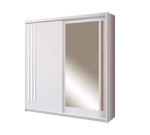 Dulap 2 usi glisante Effect EF1-20 alb - Img 1