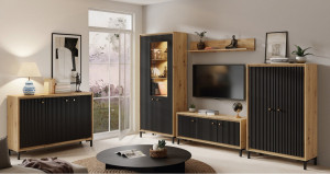 Living Parii A mdf negru 310 cm