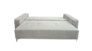 Canapea extensibila cu lada depozitare Cairo 235x110 cm 3 locuri alb - Img 3
