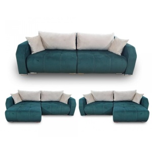 Canapea/Coltar extensibil cu lada depozitare Neptun 245x105 cm - Img 1