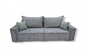 Canapea/Coltar extensibil cu lada depozitare Raul 245x107 cm gri - Img 1