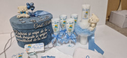 Set trusou personalizat prin broderie Ursulet in Balon cu aer cald - Img 3