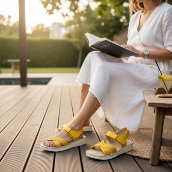 Sandale de vară pentru femei, cu talpă flexibilă și mers confortabil.