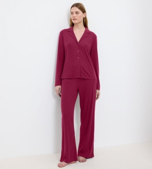 Bluză cu mânecă lungă Triumph Mix & Match LSL Top BF Soft Bordo - Img 4