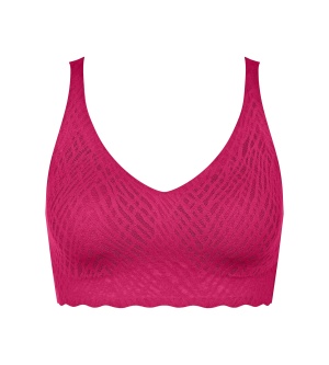 Bustieră fără armătură, dantelat, Sloggi ZERO Feel Bliss Bralette Ciclam - Img 5