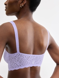 Bustieră fără armătură, dantelat, Sloggi ZERO Feel Bliss Bralette Lila - Img 3