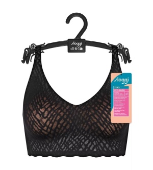 Bustieră fără armătură, dantelat, Sloggi ZERO Feel Bliss Bralette Negru - Img 7