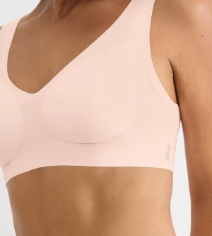 Bustieră invizibilă, fără cusături, Sloggi ZERO Feel 2.0 Bralette Roz - Img 3