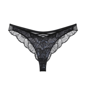 Chilot Brazilian din dantelă, Triumph Palina Moonlight Kiss Negru - Img 5