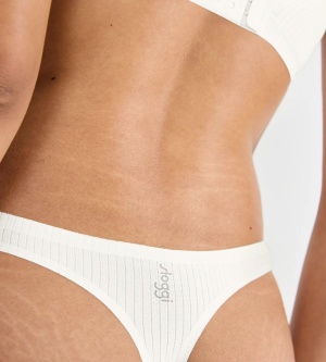 Chilot string invizibil din modal, Sloggi ZERO Feel Pure String Crem - Img 3