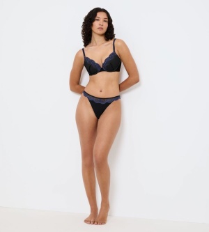 Chilot string, Triumph Comfort Glam String Negru - Img 3