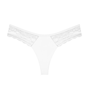 Chiloți tanga, Triumph Comfort Allure String Alb - Img 5