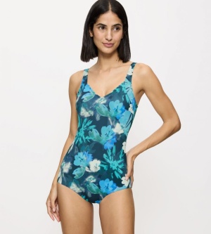 Costum de baie întreg, fără armătură, cupe buretate, Triumph Summer Fleur OP - Img 2