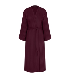 Halat lung cu cordon în talie, Triumph Amourette Jacquard Long Robe Bordo - Img 5