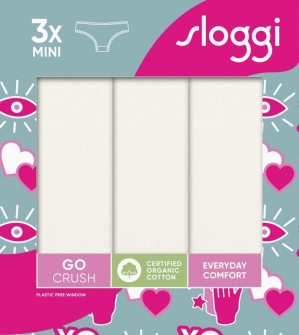 Pachet de 3 Chiloți cu talie joasă, Sloggi GO Crush Mini C3P Crem - Img 9