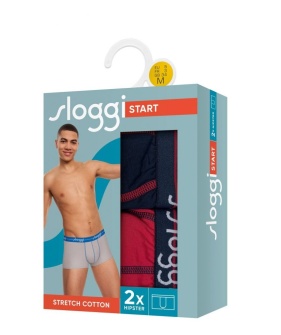 Set de 2 boxeri pentru bărbați, Sloggi men Start Hipster C2P - Img 2