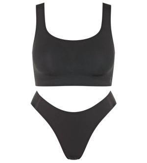 Set lenjerie, Sloggi ZERO Feel 2.0 Top + Chilot răscroit High Leg Negru