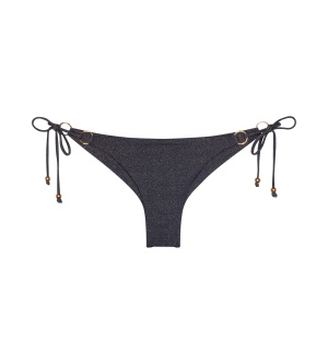 Slip de baie cu efect strălucitor, lurex, Triumph Summer Sunset Brazilian Negru - Img 5