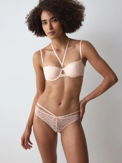 Sutien balconette cu bretele din mijloc detașabile, Triumph That Night in Vegas WHP Crem