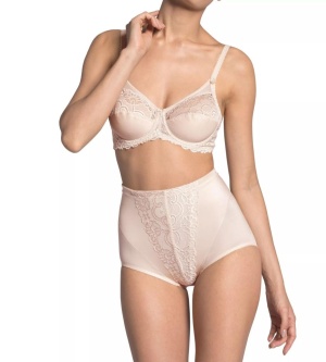 Sutien cu armătură și dantelă feminină, Triumph Romy W Bej - Img 3