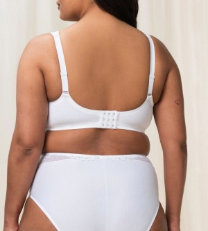 Sutien dantelat, fără armătură, Triumph Modern Lace+Cotton N Alb - Img 6