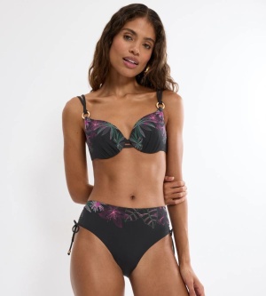Sutien de baie cu armătură și cupe buretate, Triumph Summer Tropics WP Negru