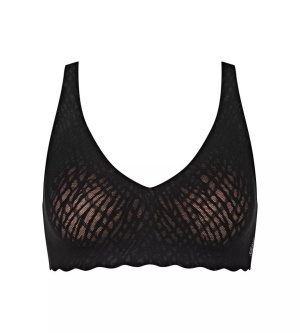 Sutien fără armătură, cupe detașabile, Sloggi ZERO Feel Bliss Soft bra Negru - Img 5