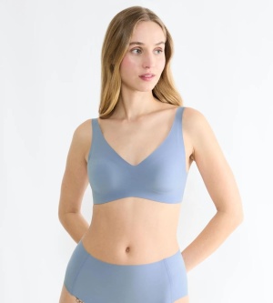Sutien fără armătură, Sloggi ZERO Feel 2.0 Soft bra Albastru