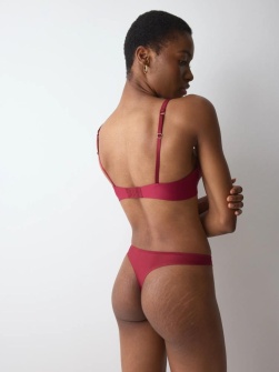 Sutien push-up cu decolteu adânc, Triumph Love in Lace WHU Bordo - Img 2