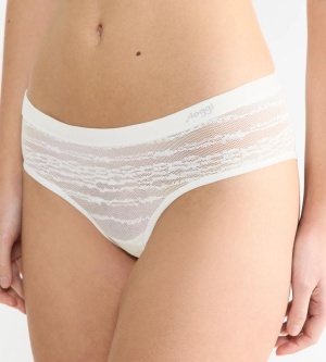 Boxeri din dantelă, Sloggi FREE Evolve Hipster Lace Crem - Img 3