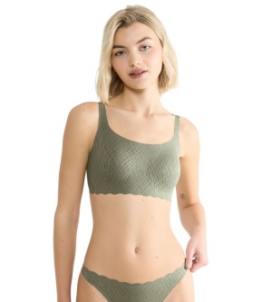 Bustieră fără cusături din dantelă, Sloggi ZERO Feel Bliss Top Verde - Img 8