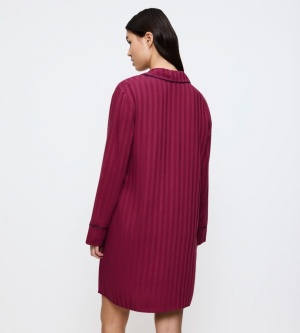 Cămașă de noapte, Triumph Amourette Jacquard NDW Bordo - Img 2