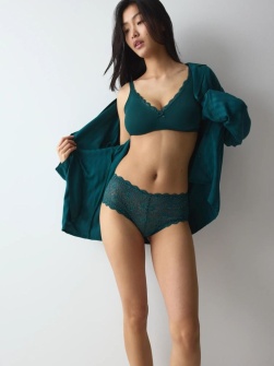 Chilot din dantelă cu talie înaltă, Triumph Amourette Maxi Verde - Img 4