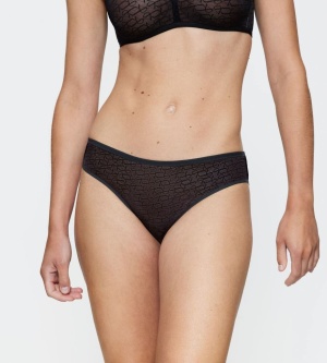 Chilot elegant, dantelat, Triumph Signature Sheer Tai Negru - Img 2