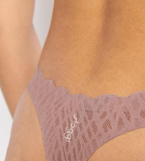 Chilot invizibil din dantelă, fără cusături, Sloggi ZERO Feel Bliss String Maro - Img 3