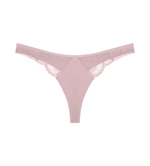 Chilot tanga din dantelă, Triumph Love in Lace String Roz - Img 5