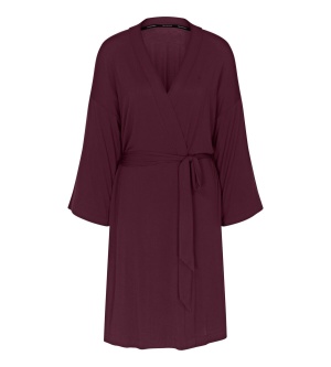 Halat cu mâneci lungi, Triumph Amourette Robe Bordo - Img 5