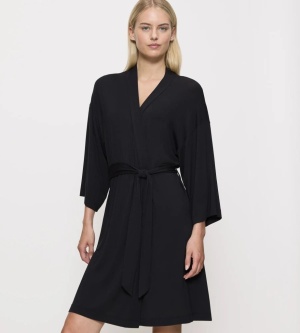 Halat damă elegant din modal, Triumph Aura Spotlight Robe Negru - Img 2