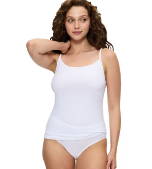 Maieu fin din bumbac, Triumph Sense Of Cotton Spaghetti Top - Img 6
