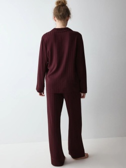 Set de pijama din două piese, Triumph Amourette Jacquard PW Bordo - Img 2