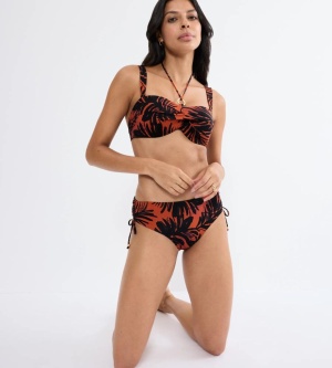 Slip de baie reglabil, modelator, Triumph Summer Palm Midi 01, Maro - Img 4