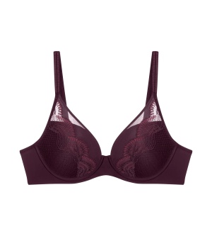 Sutien buretat cu armătură, Triumph Comfort Glam WP Bordo - Img 5