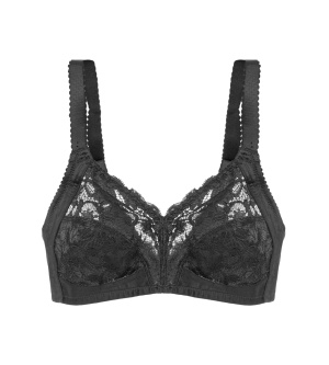 Sutien clasic ideal pentru cupe mari, cupa G, fără armătură, Triumph Delicate Doreen N, Negru - Img 5