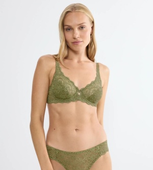Sutien cu armătură și dantelă, Triumph Amourette W Verde