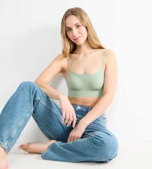 Sutien cu burete detașabil, Sloggi ZERO Feel 2.0 Ultra Bra Verde