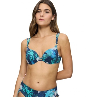 Sutien de baie cu sârmă și cupe buretate, imprimeu tropical, Triumph Summer Fleur WP - Img 6