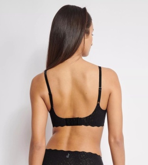 Sutien fără armătură, cupe detașabile, Sloggi ZERO Feel Bliss Soft bra Negru - Img 2