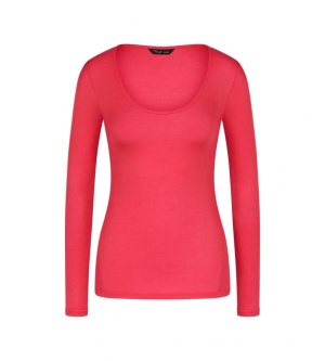 Bluză cu decolteu rotund adânc, Triumph Beauty Layers Top Scoop Neck Coral - Img 6