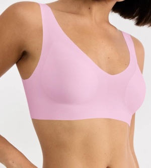 Bustieră invizibilă, fără cusături, Sloggi ZERO Feel 2.0 Bralette Pink - Img 3