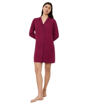 Cămașă de noapte, Triumph Amourette Jacquard NDW Bordo - Img 9